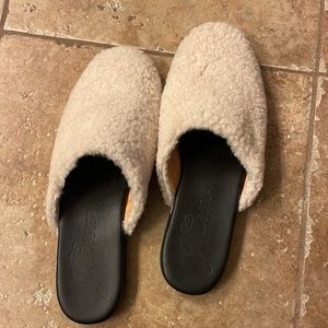 JCrew Women’s Sherpa Slides, Size 8